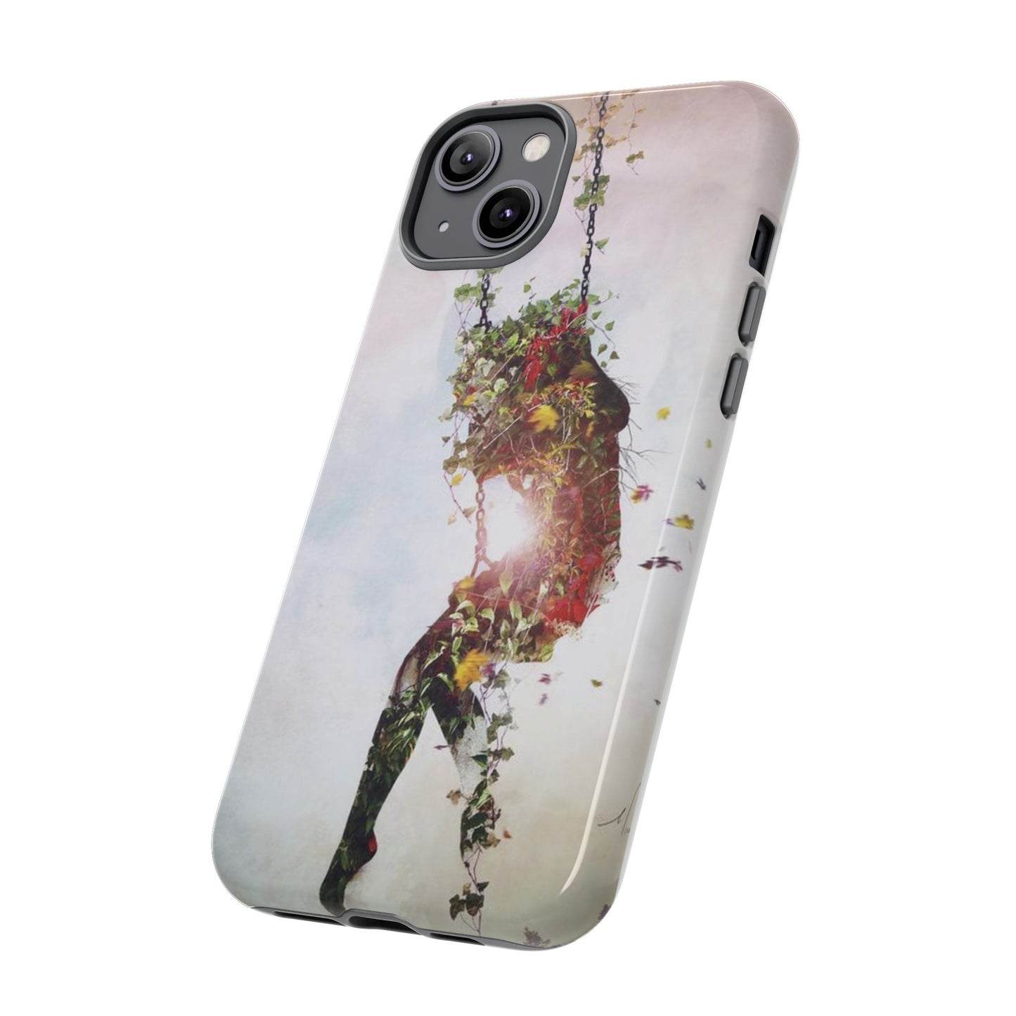 Flower Swing Girl Wallpaper Phone Case | iPhone 15 Plus/ Pro, 14, 13, 12| Google Pixel 7, Pro, 5| Samsung Galaxy S23 All Major Phone Models