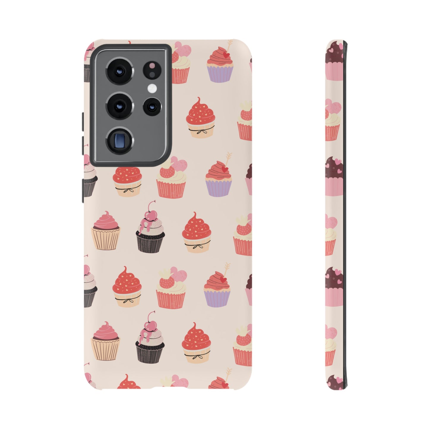 Cupcake Collage Wallpaper Phone Case | iPhone 15 Plus/ Pro, 14, 13, 12| Google Pixel 7, Pro, 5| Samsung Galaxy S23 All Major Phone Models