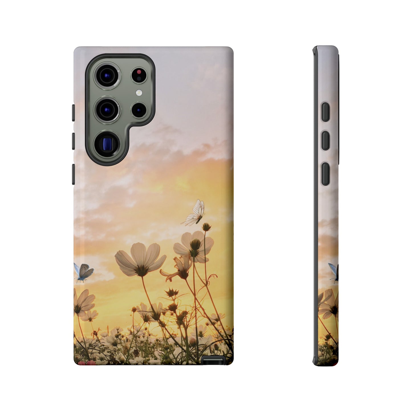 Flowers At Sunset Wallpaper Phone Case | iPhone 15 Plus/ Pro, 14, 13, 12| Google Pixel 7, Pro, 5| Samsung Galaxy S23 All Major Phone Models