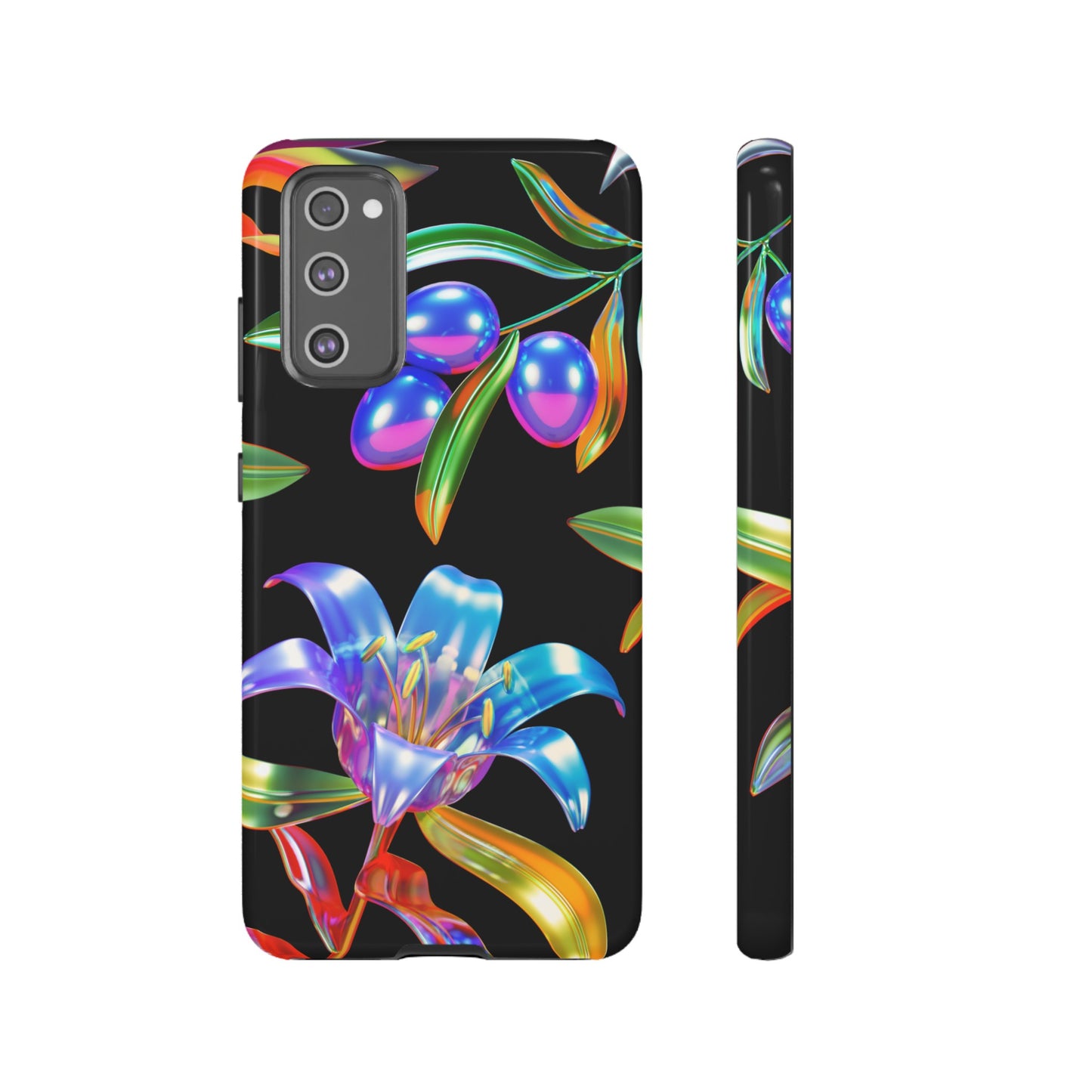 Metallic Flowers Phone Case | iPhone 15 Plus/ Pro, 14, 13, 12| Google Pixel 7, Pro, 5| Samsung Galaxy S23 All Major Phone Models