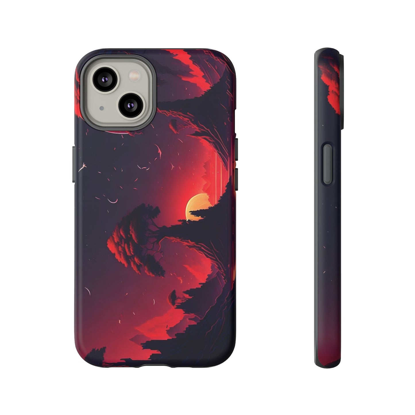 Red Sunset Wallpaper Phone Case | iPhone 15 Plus/ Pro, 14, 13, 12| Google Pixel 7, Pro, 5| Samsung Galaxy S23 All Major Phone Models