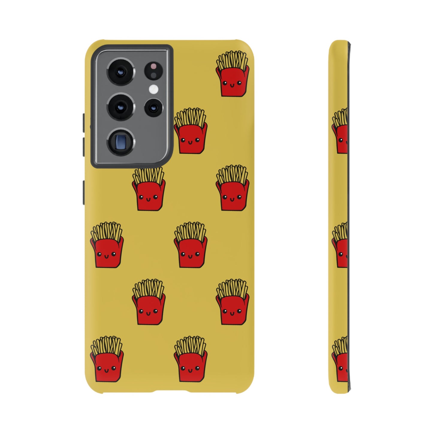 Smiling Fries Wallpaper Phone Case | iPhone 15 Plus/ Pro, 14, 13, 12| Google Pixel 7, Pro, 5| Samsung Galaxy S23 All Major Phone Models