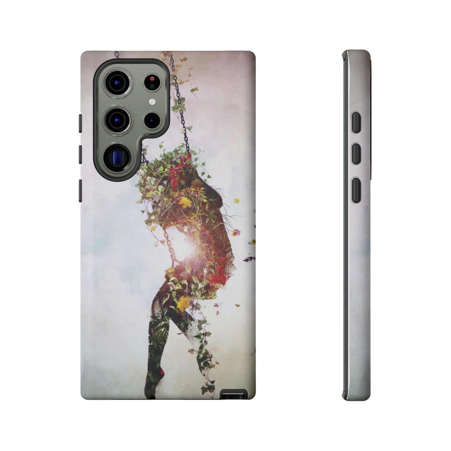 Flower Swing Girl Wallpaper Phone Case | iPhone 15 Plus/ Pro, 14, 13, 12| Google Pixel 7, Pro, 5| Samsung Galaxy S23 All Major Phone Models