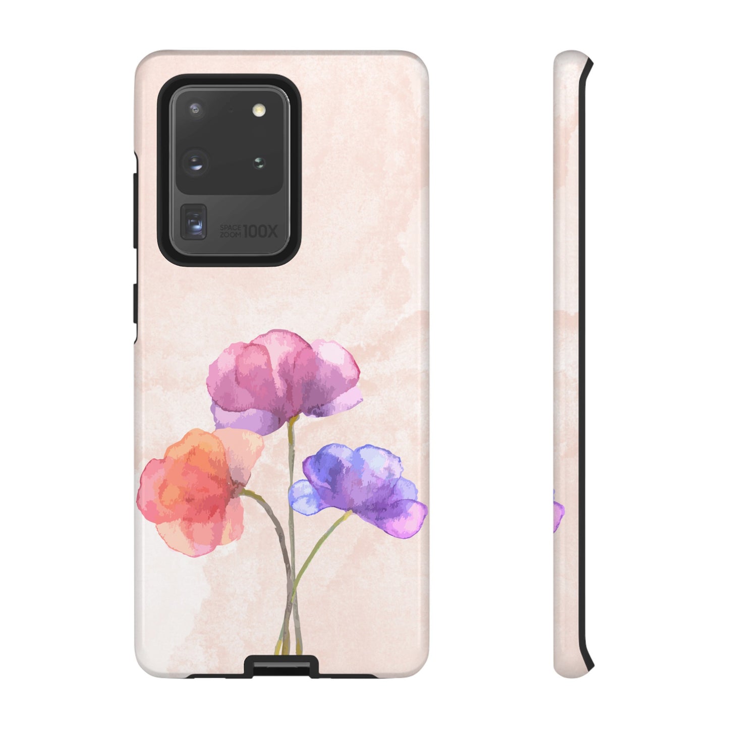 Three Flowers Wallpaper Phone Case | iPhone 15 Plus/ Pro, 14, 13, 12| Google Pixel 7, Pro, 5| Samsung Galaxy S23 All Major Phone Models