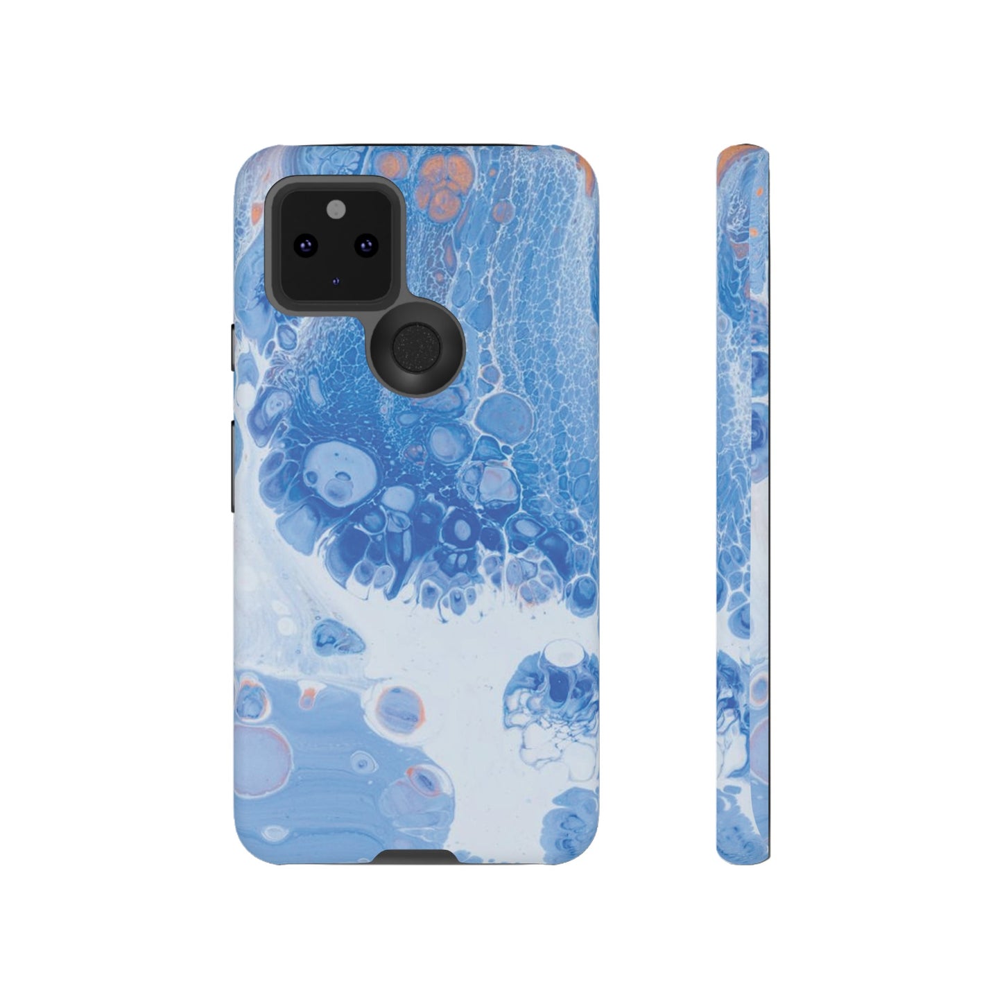 Blue and White Resin Inspired Phone Case |iPhone 15 Plus/ Pro, 14, 13, 12| Google Pixel 7, Pro, 5| Samsung Galaxy S23 All Major Phone Models