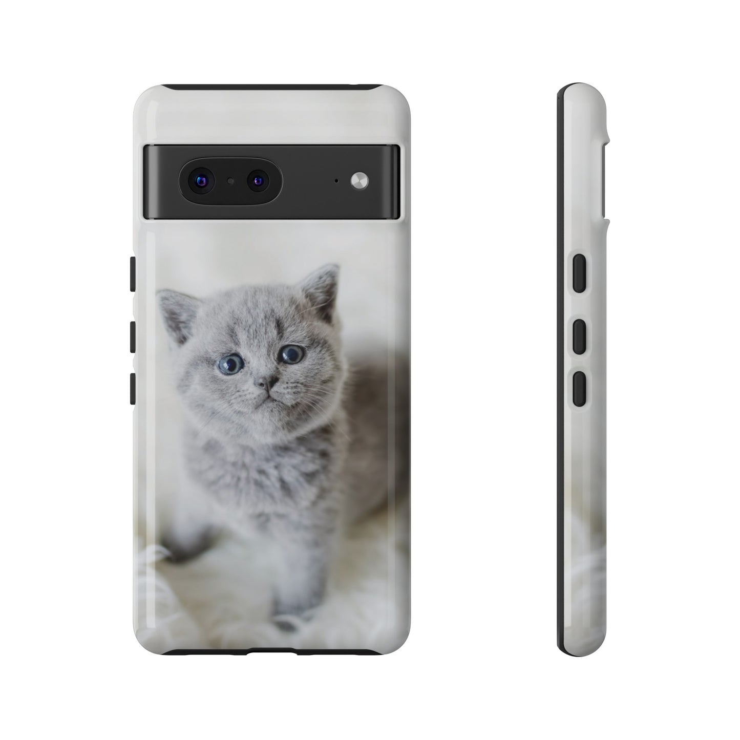 Grey Kitten Wallpaper Phone Case | iPhone 15 Plus/ Pro, 14, 13, 12| Google Pixel 7, Pro, 5| Samsung Galaxy S23 All Major Phone Models