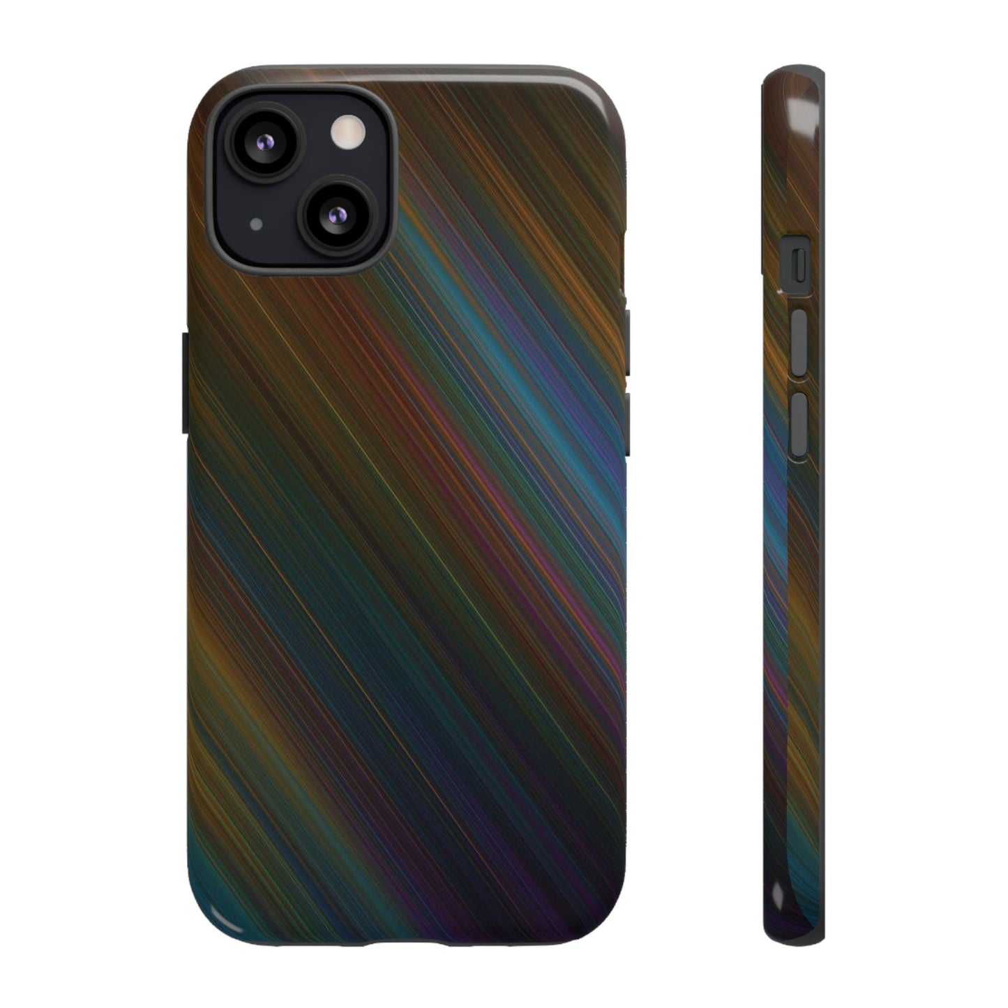 Slanted Rainbow Wallpaper Phone Case | iPhone 15 Plus/ Pro, 14, 13, 12| Google Pixel 7, Pro, 5| Samsung Galaxy S23 All Major Phone Models