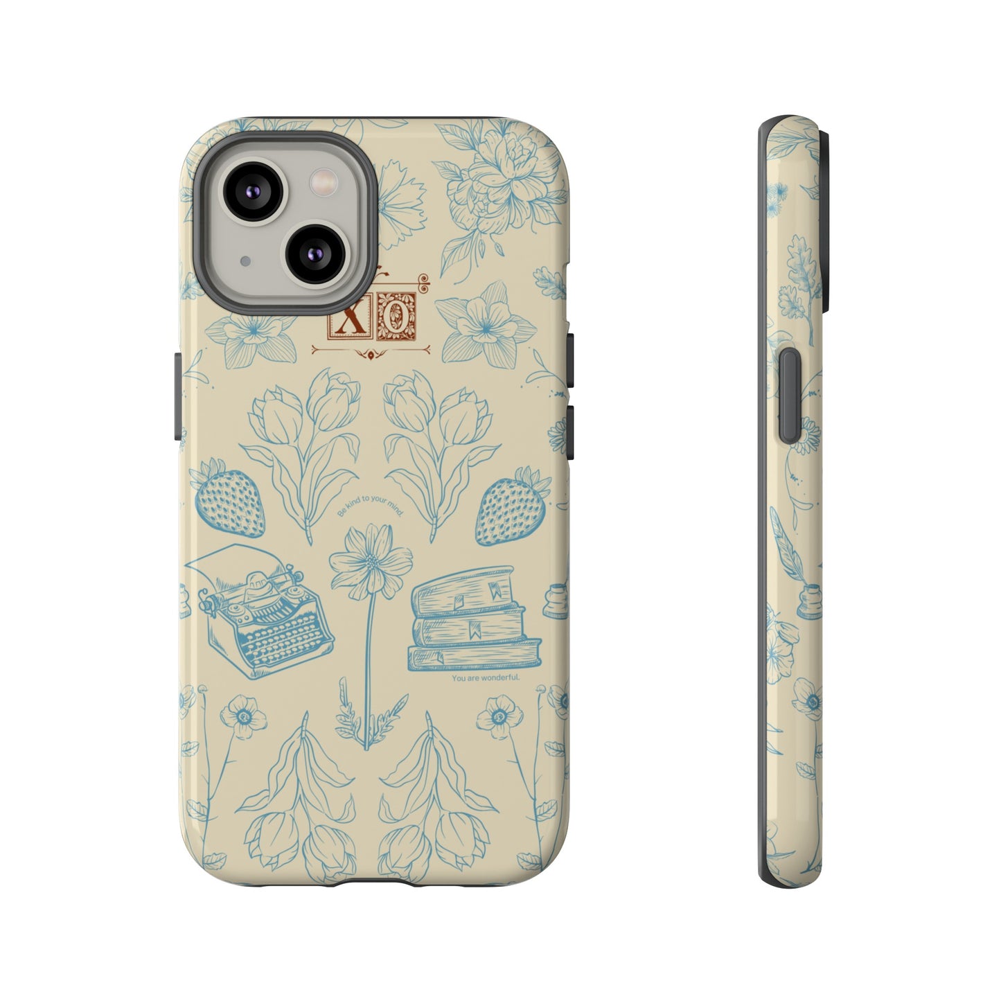 Typewriter Among The Flowers Phone Case | iPhone 15 Plus/ Pro, 14, 13, 12| Google Pixel 7, Pro, 5| Samsung Galaxy S23 All Major Phone Models