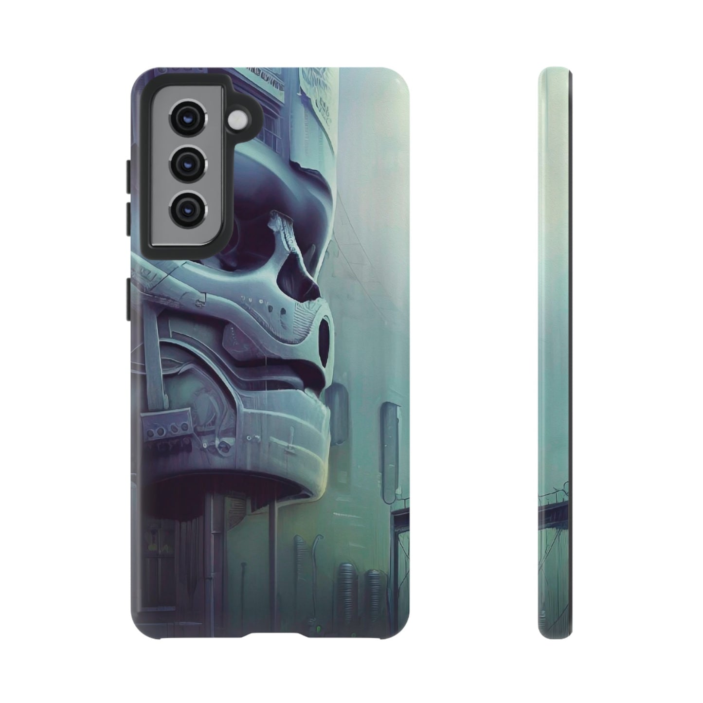 Sci-Fi Skull Wallpaper Phone Case | iPhone 15 Plus/ Pro, 14, 13, 12| Google Pixel 7, Pro, 5| Samsung Galaxy S23 All Major Phone Models