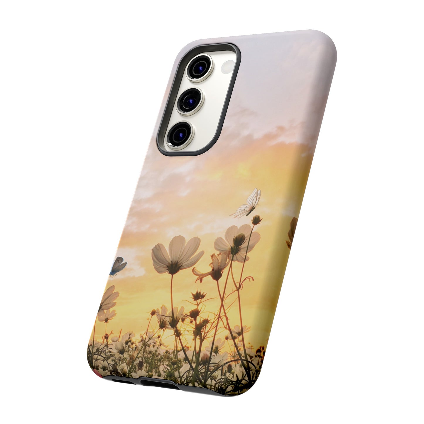 Flowers At Sunset Wallpaper Phone Case | iPhone 15 Plus/ Pro, 14, 13, 12| Google Pixel 7, Pro, 5| Samsung Galaxy S23 All Major Phone Models