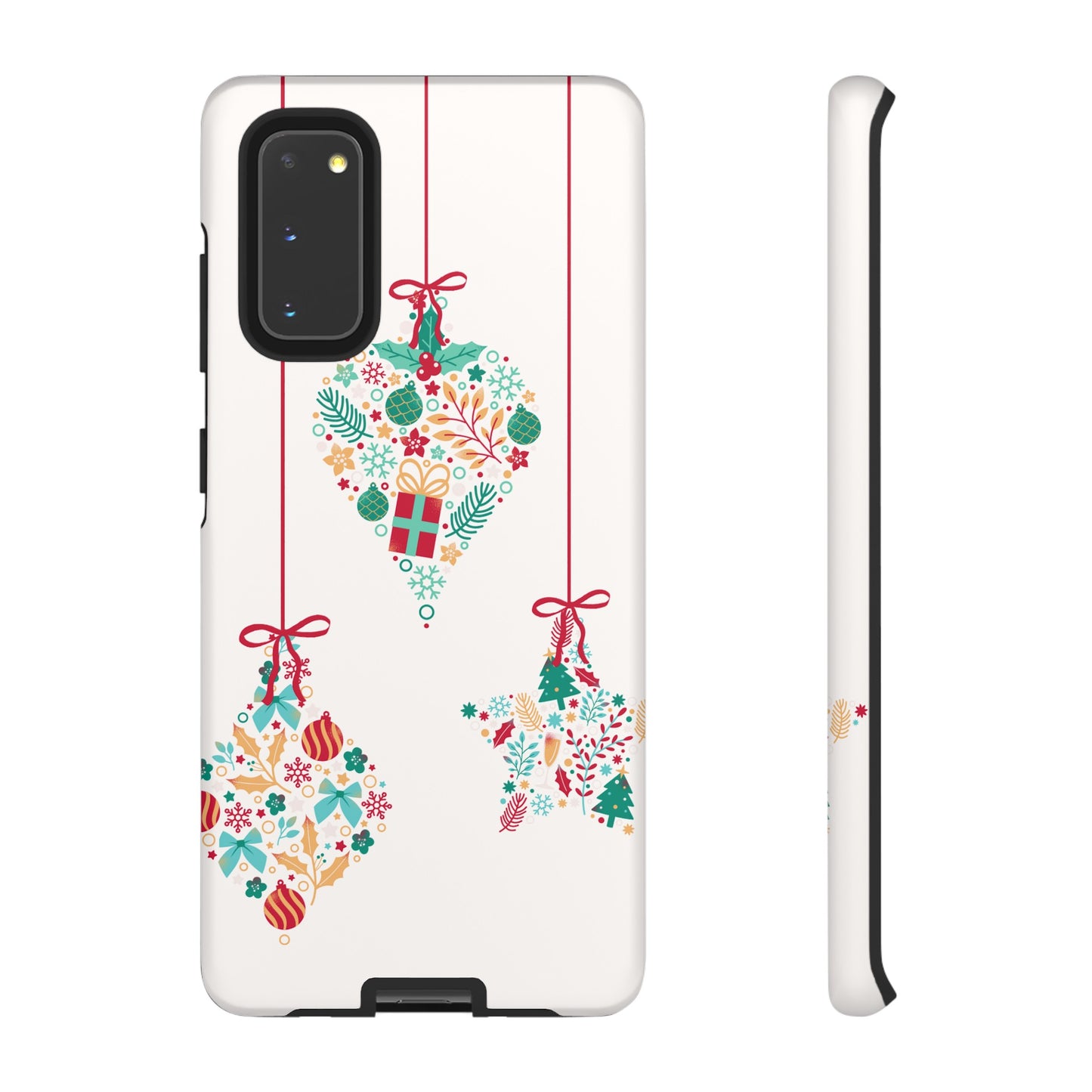 Christmas Ornaments Wallpaper Phone Case | iPhone 15 Plus/ Pro, 14, 13, 12| Google Pixel 7, Pro, 5| Samsung Galaxy S23 All Major Phone Models