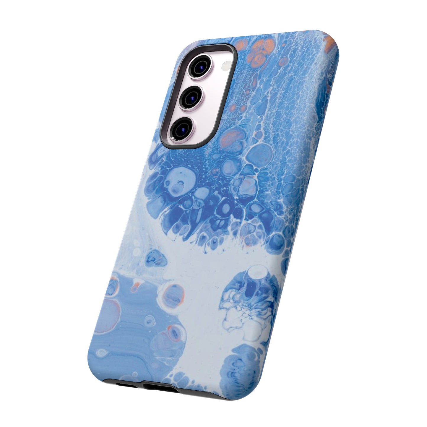 Blue and White Resin Inspired Phone Case |iPhone 15 Plus/ Pro, 14, 13, 12| Google Pixel 7, Pro, 5| Samsung Galaxy S23 All Major Phone Models