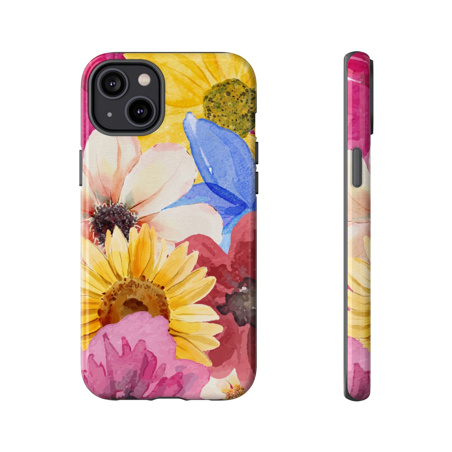 Overlapping Flowers Wallpaper Phone Case | iPhone 15 Plus/ Pro, 14, 13, 12| Google Pixel 7, Pro, 5| Samsung Galaxy S23 All Major Phone Models