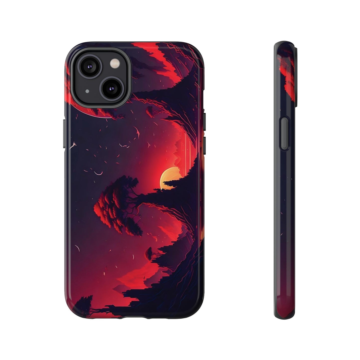 Red Sunset Wallpaper Phone Case | iPhone 15 Plus/ Pro, 14, 13, 12| Google Pixel 7, Pro, 5| Samsung Galaxy S23 All Major Phone Models