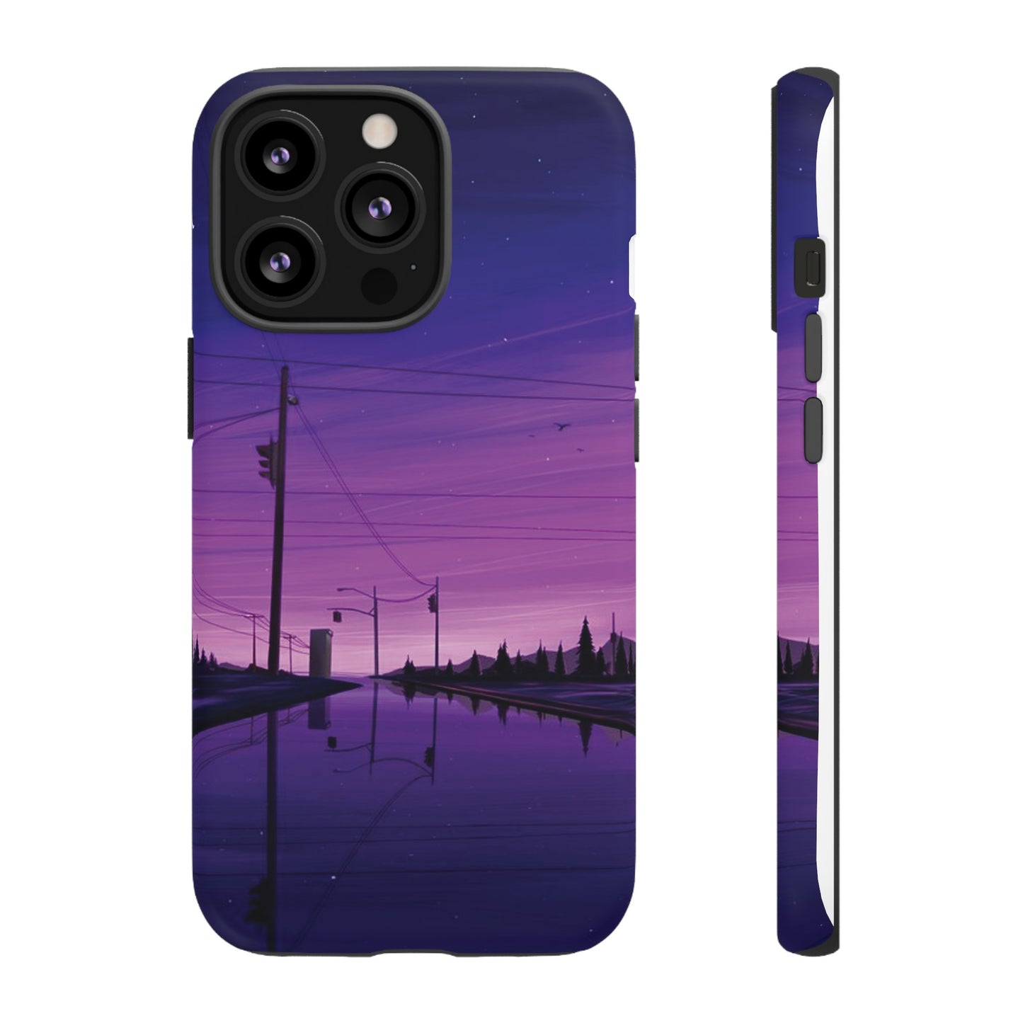 Purple Night Sky Wallpaper Phone Case | iPhone 15 Plus/ Pro, 14, 13, 12| Google Pixel 7, Pro, 5| Samsung Galaxy S23 All Major Phone Models