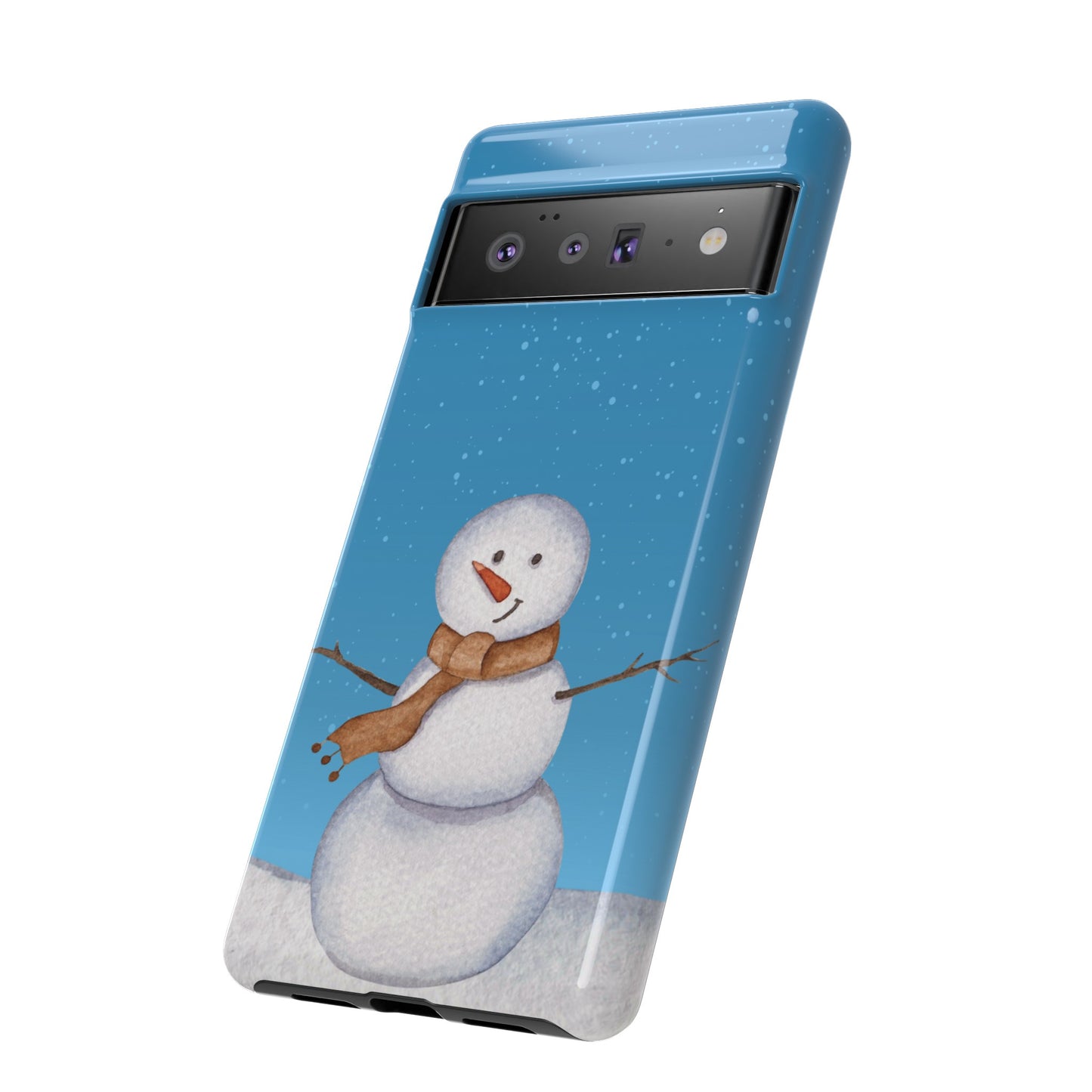 Snowman Wallpaper Phone Case | iPhone 15 Plus/ Pro, 14, 13, 12| Google Pixel 7, Pro, 5| Samsung Galaxy S23 All Major Phone Models