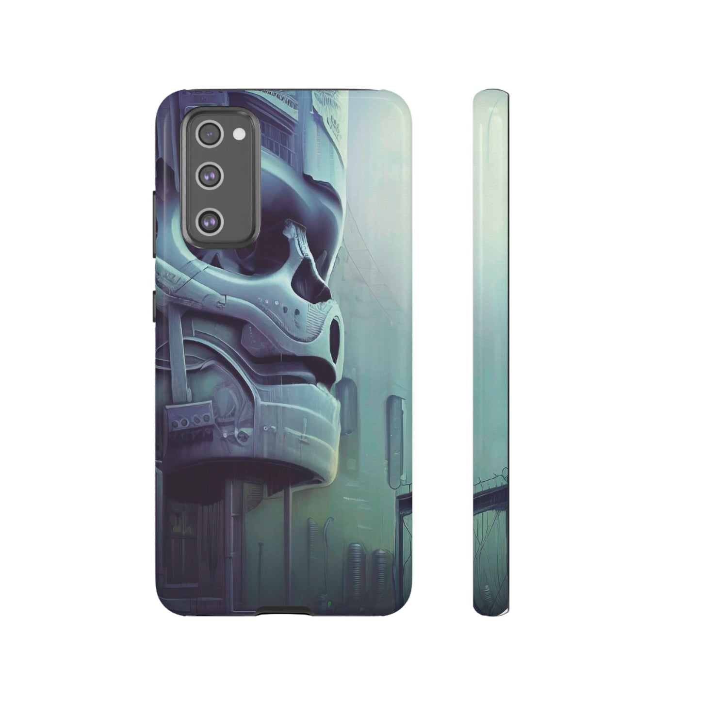 Sci-Fi Skull Wallpaper Phone Case | iPhone 15 Plus/ Pro, 14, 13, 12| Google Pixel 7, Pro, 5| Samsung Galaxy S23 All Major Phone Models