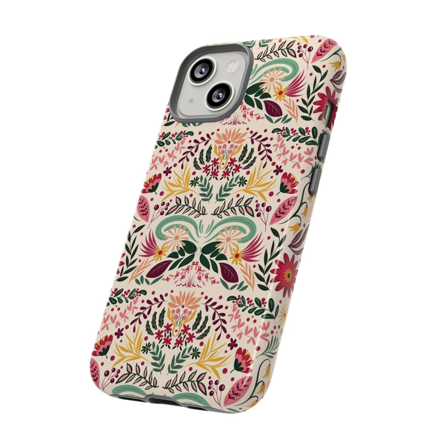 Bright Floral Wallpaper Phone Case | iPhone 15 Plus/ Pro, 14, 13, 12| Google Pixel 7, Pro, 5| Samsung Galaxy S23 All Major Phone Models