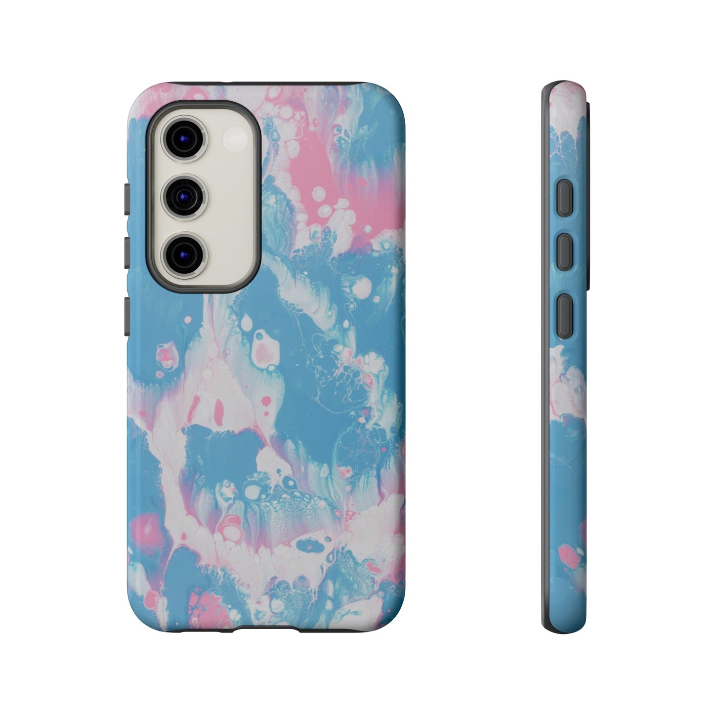 Baby Pink & Blue Resin Inspired Phone Case |iPhone 15 Plus/ Pro, 14, 13, 12|Google Pixel 7, Pro, 5|Samsung Galaxy S23 All Major Phone Models