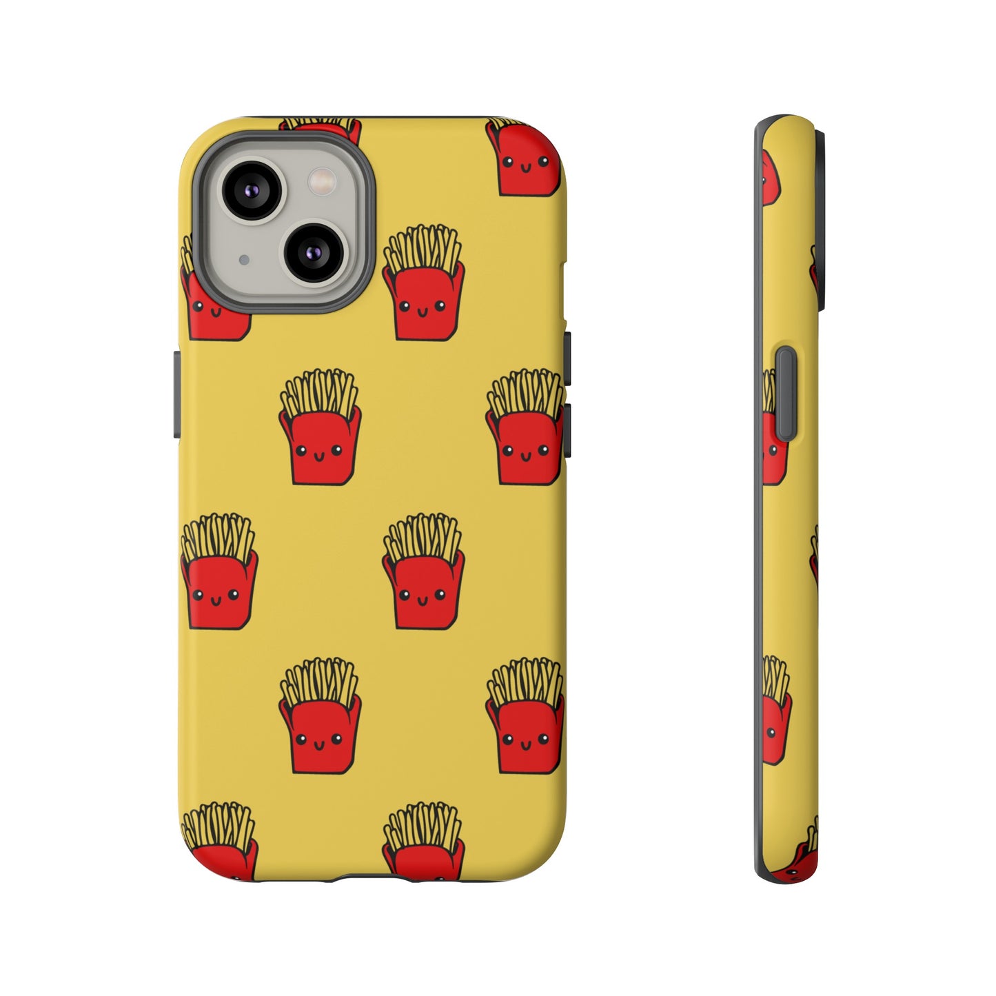 Smiling Fries Wallpaper Phone Case | iPhone 15 Plus/ Pro, 14, 13, 12| Google Pixel 7, Pro, 5| Samsung Galaxy S23 All Major Phone Models