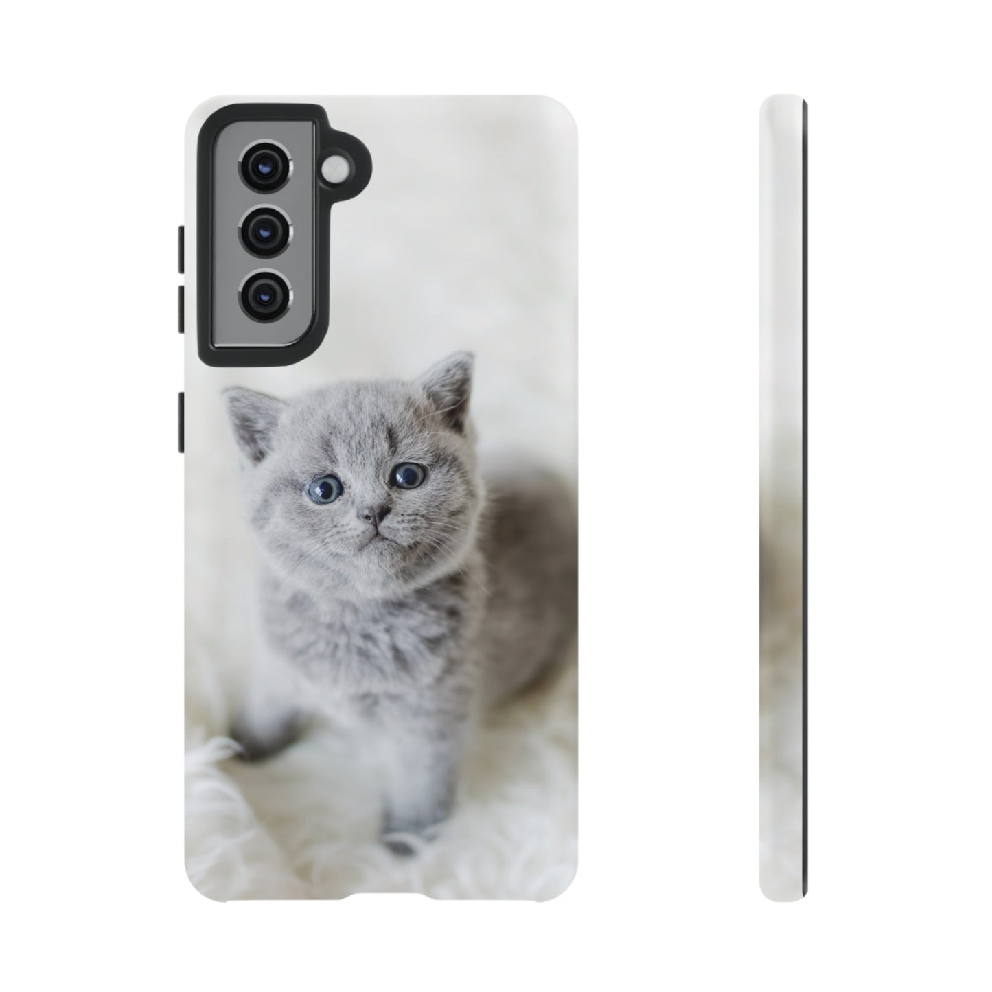 Grey Kitten Wallpaper Phone Case | iPhone 15 Plus/ Pro, 14, 13, 12| Google Pixel 7, Pro, 5| Samsung Galaxy S23 All Major Phone Models