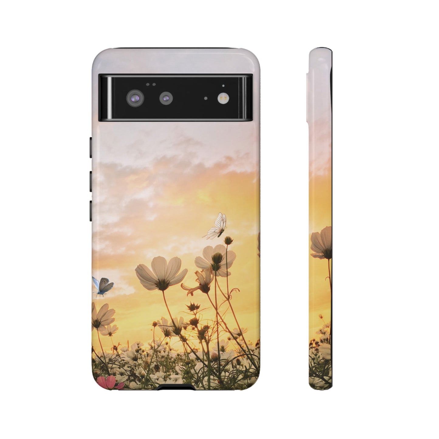 Flowers At Sunset Wallpaper Phone Case | iPhone 15 Plus/ Pro, 14, 13, 12| Google Pixel 7, Pro, 5| Samsung Galaxy S23 All Major Phone Models