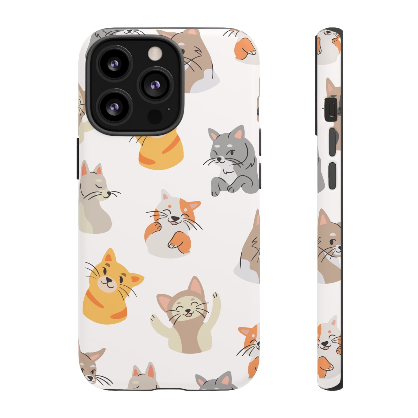 Adorable Cats Wallpaper Phone Case | iPhone 15 Plus/ Pro, 14, 13, 12| Google Pixel 7, Pro, 5| Samsung Galaxy S23 All Major Phone Models