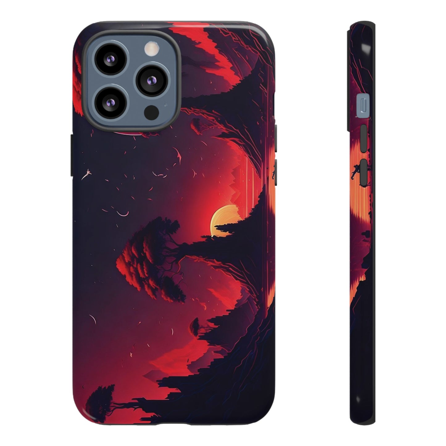 Red Sunset Wallpaper Phone Case | iPhone 15 Plus/ Pro, 14, 13, 12| Google Pixel 7, Pro, 5| Samsung Galaxy S23 All Major Phone Models