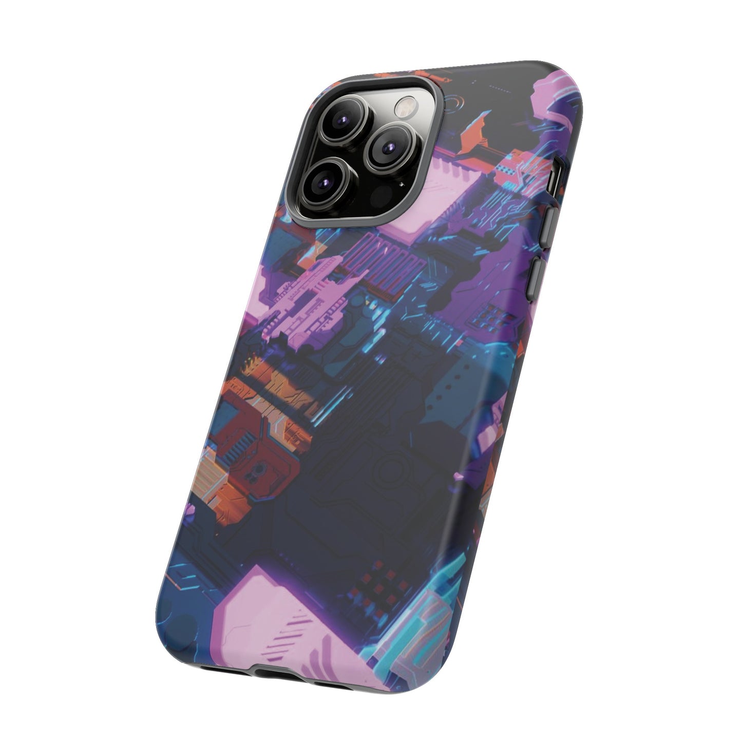 Purple Circuit Board Wallpaper Phone Case | iPhone 15 Plus/ Pro, 14, 13, 12| Google Pixel 7, Pro, 5| Samsung Galaxy S23 All Major Phone Models