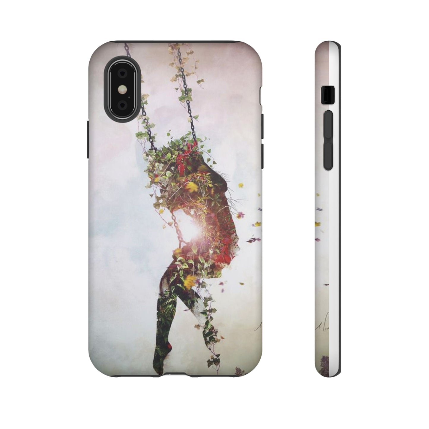 Flower Swing Girl Wallpaper Phone Case | iPhone 15 Plus/ Pro, 14, 13, 12| Google Pixel 7, Pro, 5| Samsung Galaxy S23 All Major Phone Models