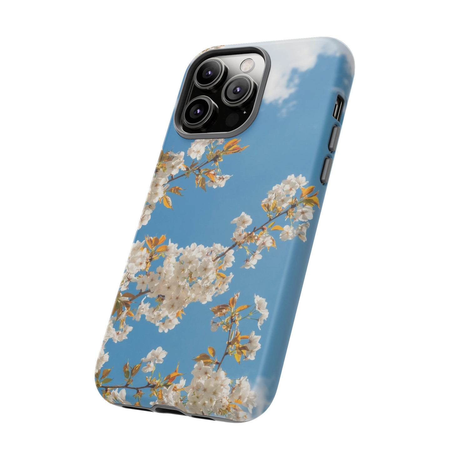 White Blossom Wallpaper Phone Case | iPhone 15 Plus/ Pro, 14, 13, 12| Google Pixel 7, Pro, 5| Samsung Galaxy S23 All Major Phone Models