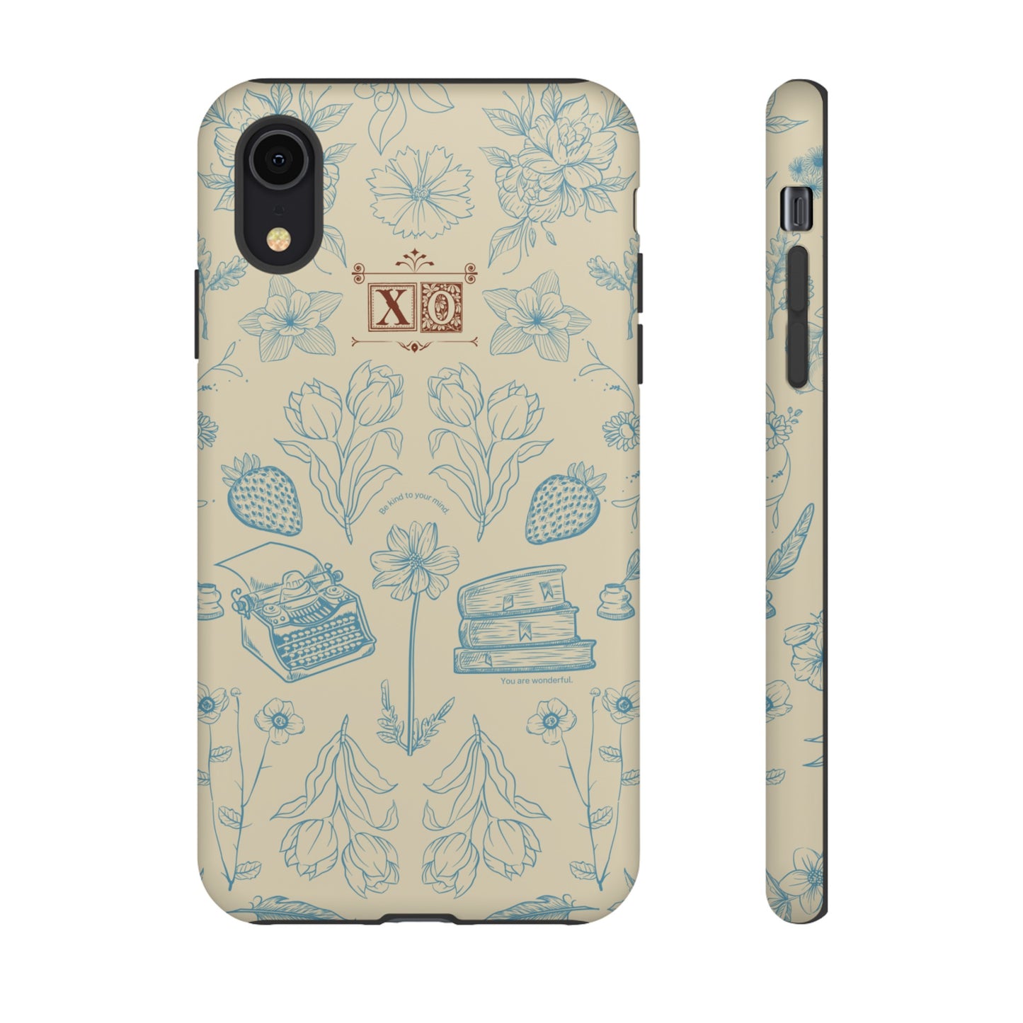 Typewriter Among The Flowers Phone Case | iPhone 15 Plus/ Pro, 14, 13, 12| Google Pixel 7, Pro, 5| Samsung Galaxy S23 All Major Phone Models