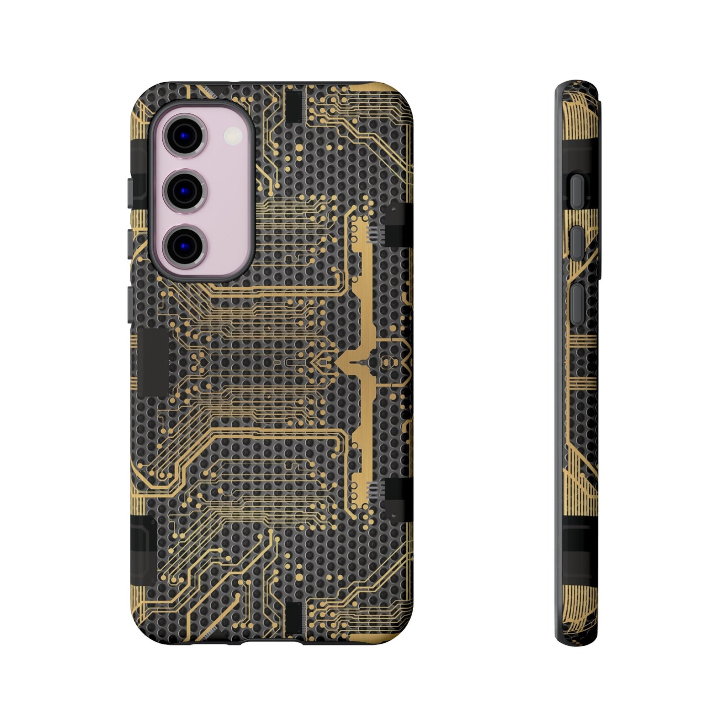 Golden Circuit Board Wallpaper Phone Case | iPhone 15 Plus/ Pro, 14, 13, 12| Google Pixel 7, Pro, 5| Samsung Galaxy S23 All Major Phone Models