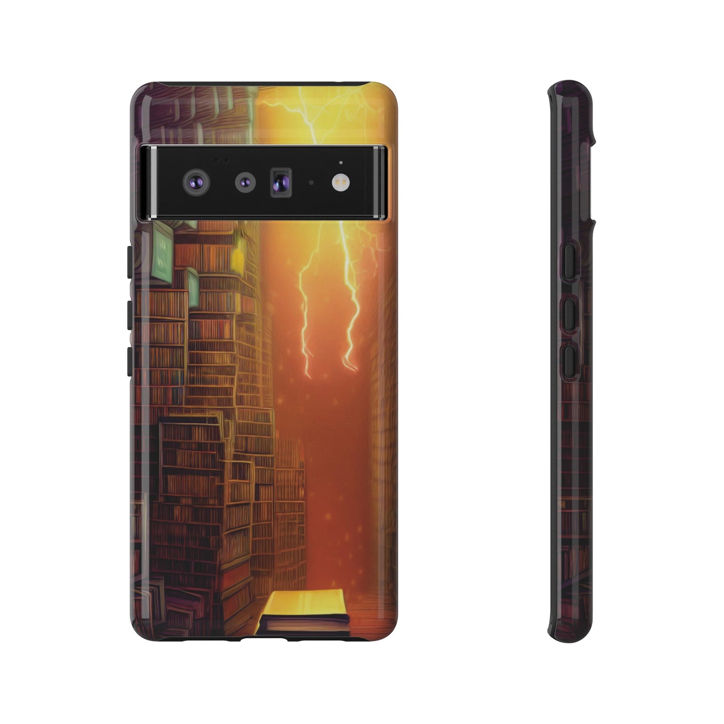 Lightning in the Library Wallpaper Phone Case | iPhone 15 Plus/ Pro, 14, 13, 12| Google Pixel 7, Pro, 5| Samsung Galaxy S23 All Major Phone Models