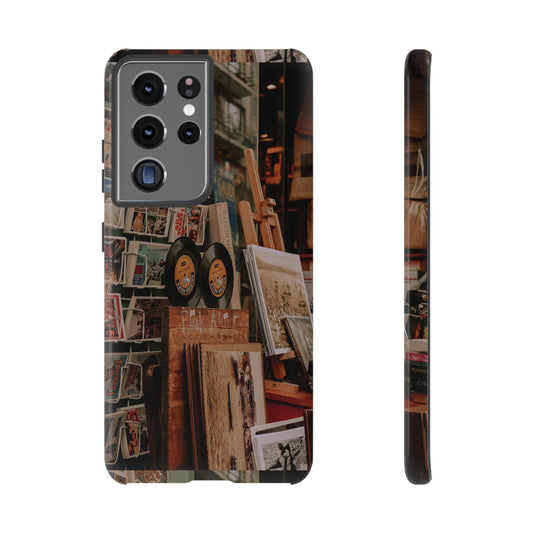 Retro Record Store Wallpaper Phone Case | iPhone 15 Plus/ Pro, 14, 13, 12| Google Pixel 7, Pro, 5| Samsung Galaxy S23 All Major Phone Models