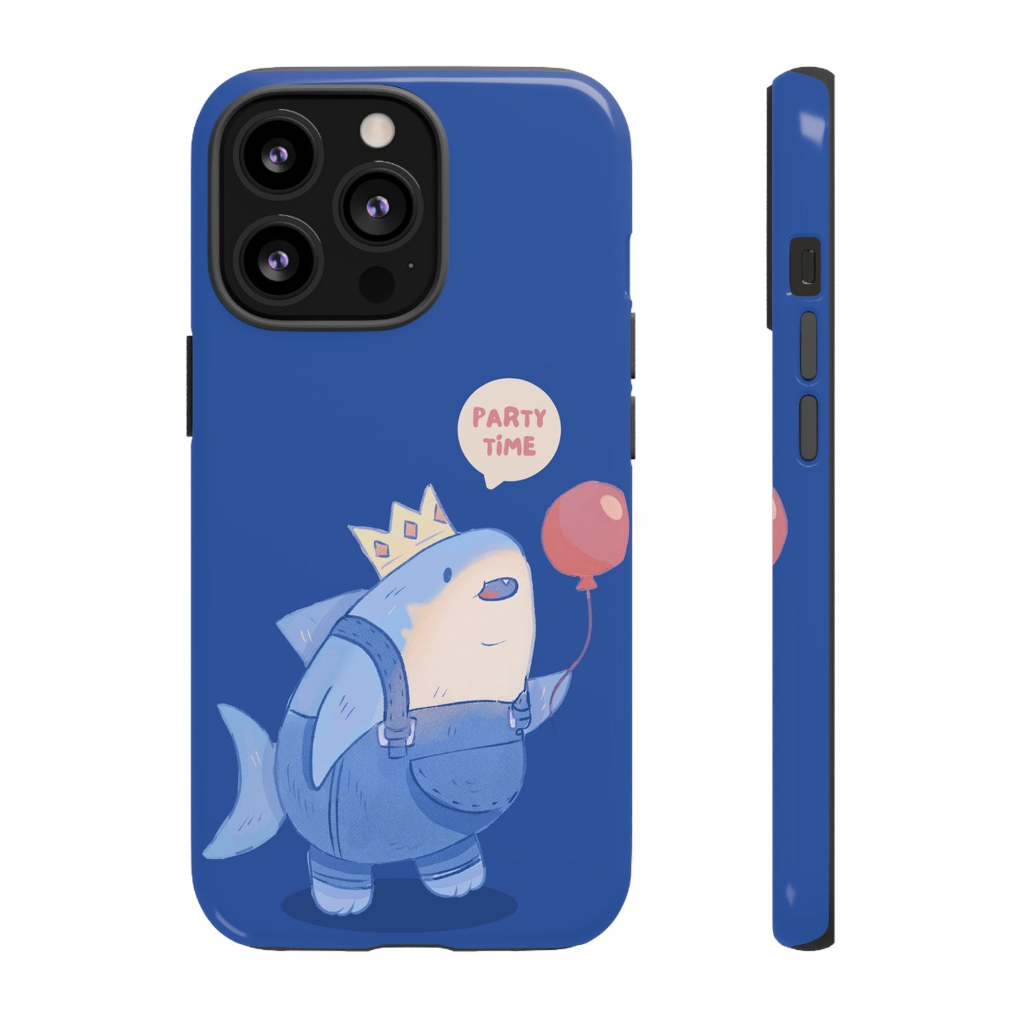 Shark Party Time Phone Case | iPhone 15 Plus/ Pro, 14, 13, 12| Google Pixel 7, Pro, 5| Samsung Galaxy S23 All Major Phone Models