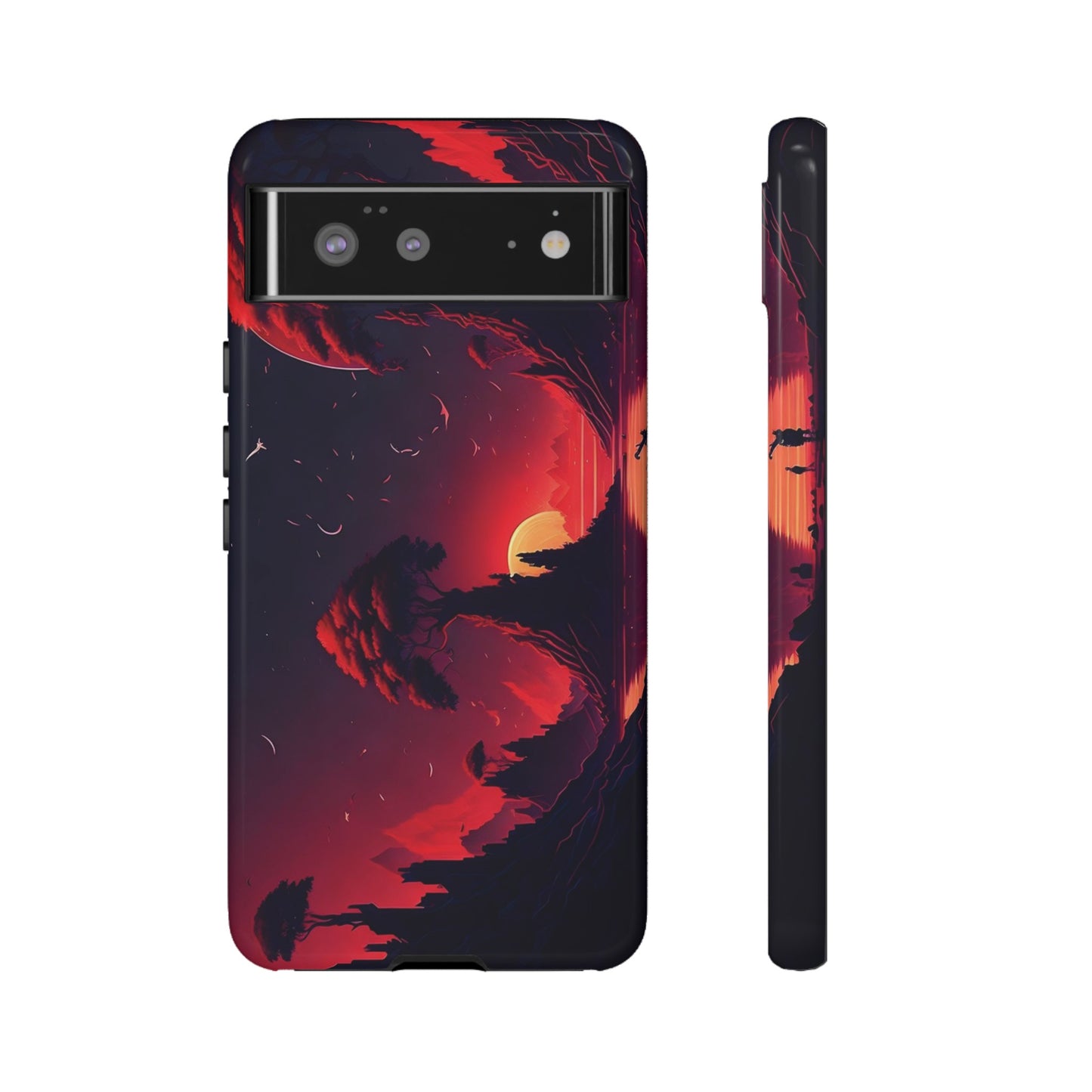 Red Sunset Wallpaper Phone Case | iPhone 15 Plus/ Pro, 14, 13, 12| Google Pixel 7, Pro, 5| Samsung Galaxy S23 All Major Phone Models