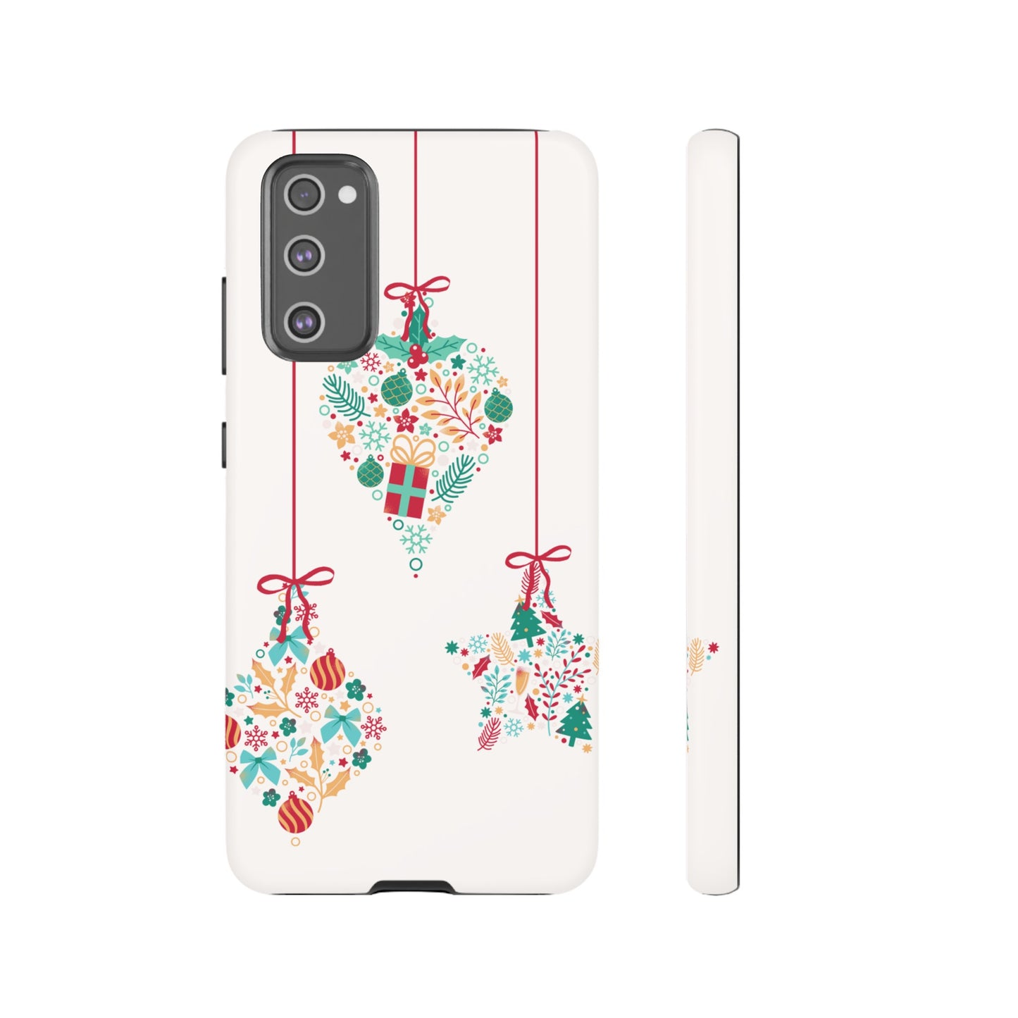 Christmas Ornaments Wallpaper Phone Case | iPhone 15 Plus/ Pro, 14, 13, 12| Google Pixel 7, Pro, 5| Samsung Galaxy S23 All Major Phone Models