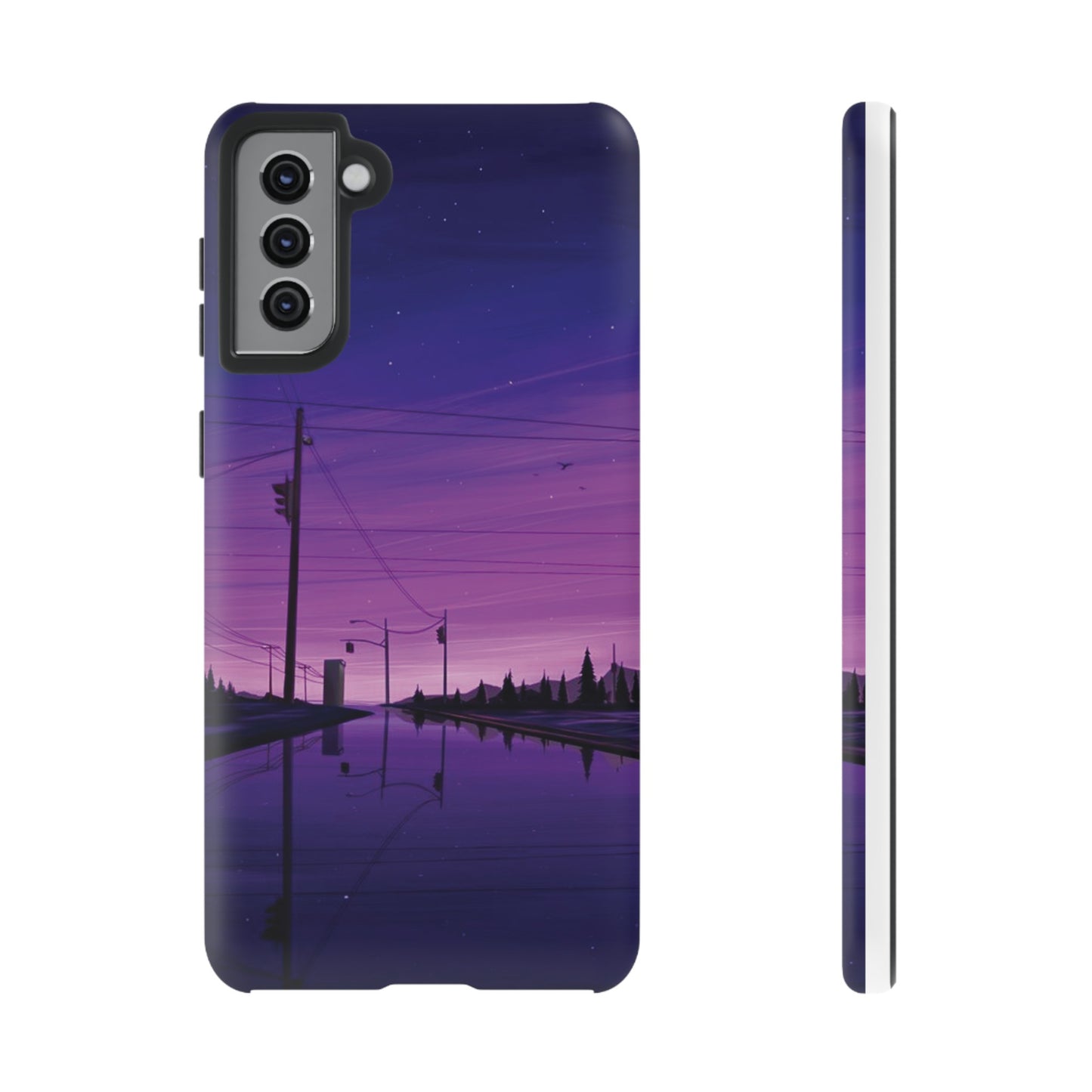 Purple Night Sky Wallpaper Phone Case | iPhone 15 Plus/ Pro, 14, 13, 12| Google Pixel 7, Pro, 5| Samsung Galaxy S23 All Major Phone Models