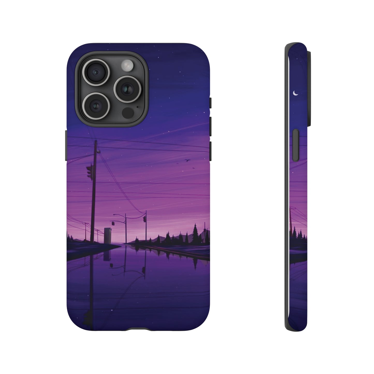 Purple Night Sky Wallpaper Phone Case | iPhone 15 Plus/ Pro, 14, 13, 12| Google Pixel 7, Pro, 5| Samsung Galaxy S23 All Major Phone Models