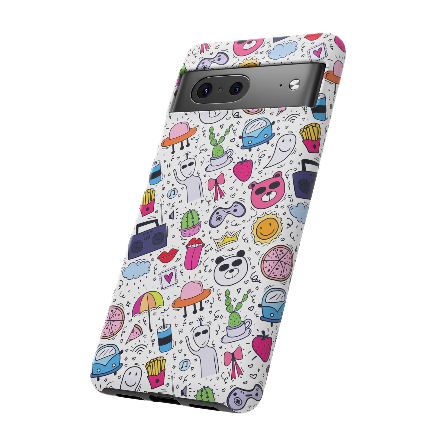 Cartoon Collage Phone Case | iPhone 15 Plus/ Pro, 14, 13, 12| Google Pixel 7, Pro, 5| Samsung Galaxy S23 All Major Phone Models