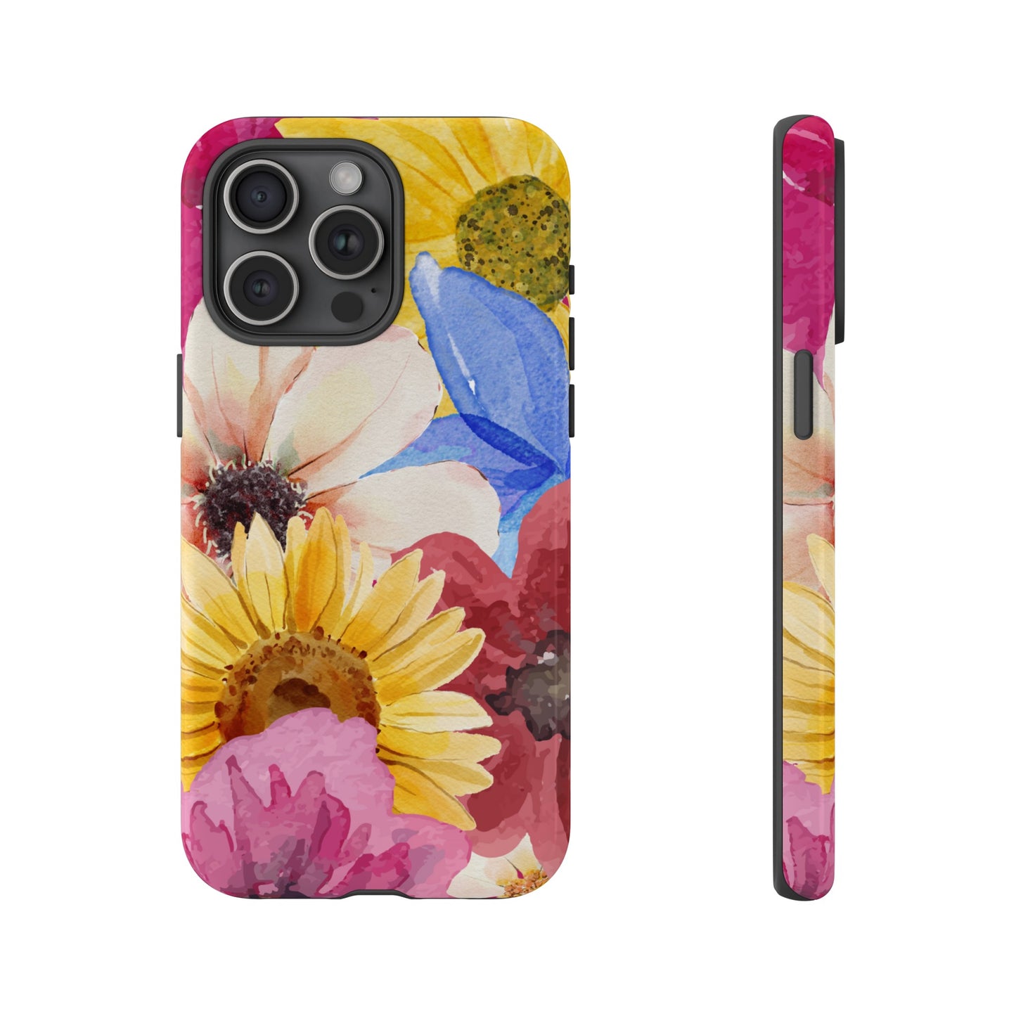 Overlapping Flowers Wallpaper Phone Case | iPhone 15 Plus/ Pro, 14, 13, 12| Google Pixel 7, Pro, 5| Samsung Galaxy S23 All Major Phone Models