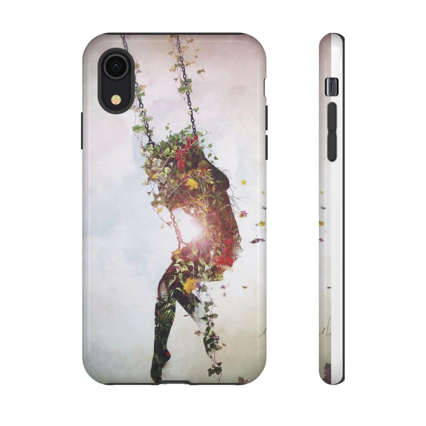 Flower Swing Girl Wallpaper Phone Case | iPhone 15 Plus/ Pro, 14, 13, 12| Google Pixel 7, Pro, 5| Samsung Galaxy S23 All Major Phone Models