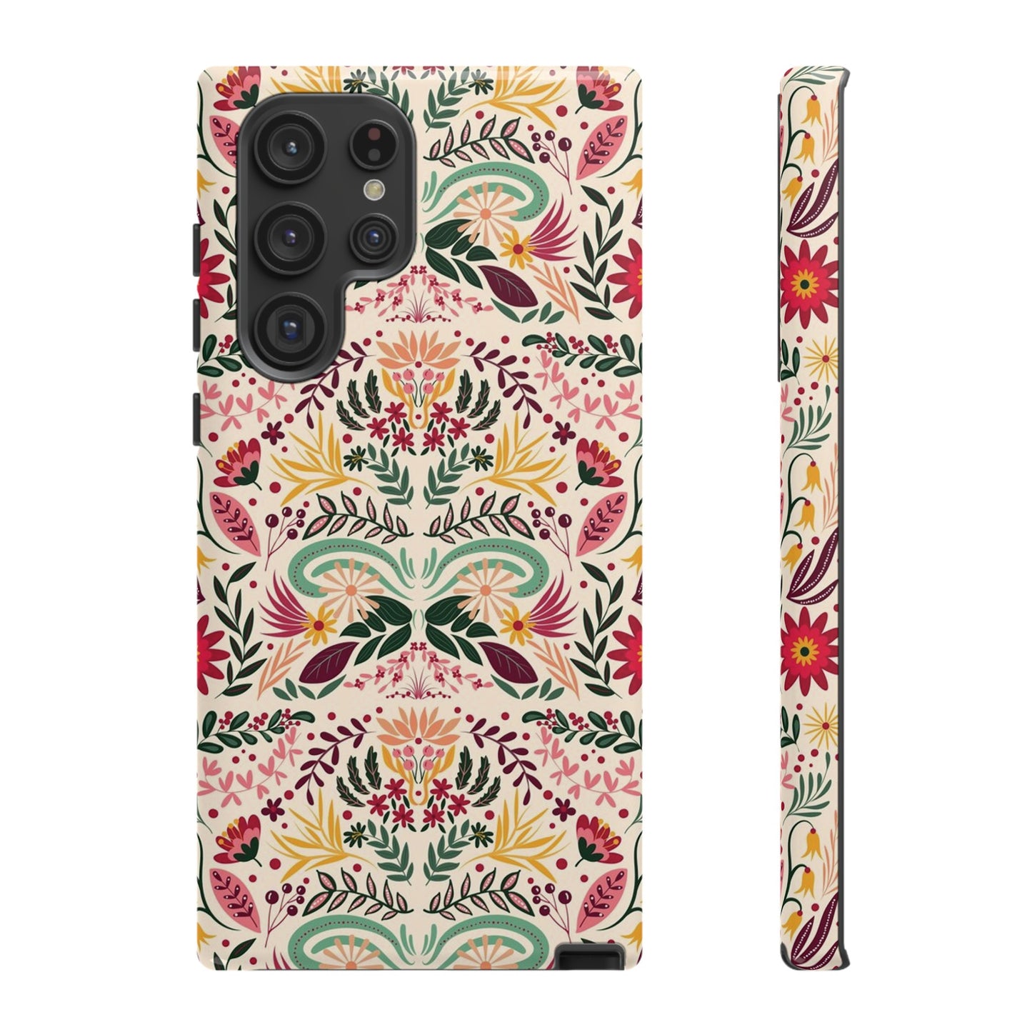 Bright Floral Wallpaper Phone Case | iPhone 15 Plus/ Pro, 14, 13, 12| Google Pixel 7, Pro, 5| Samsung Galaxy S23 All Major Phone Models