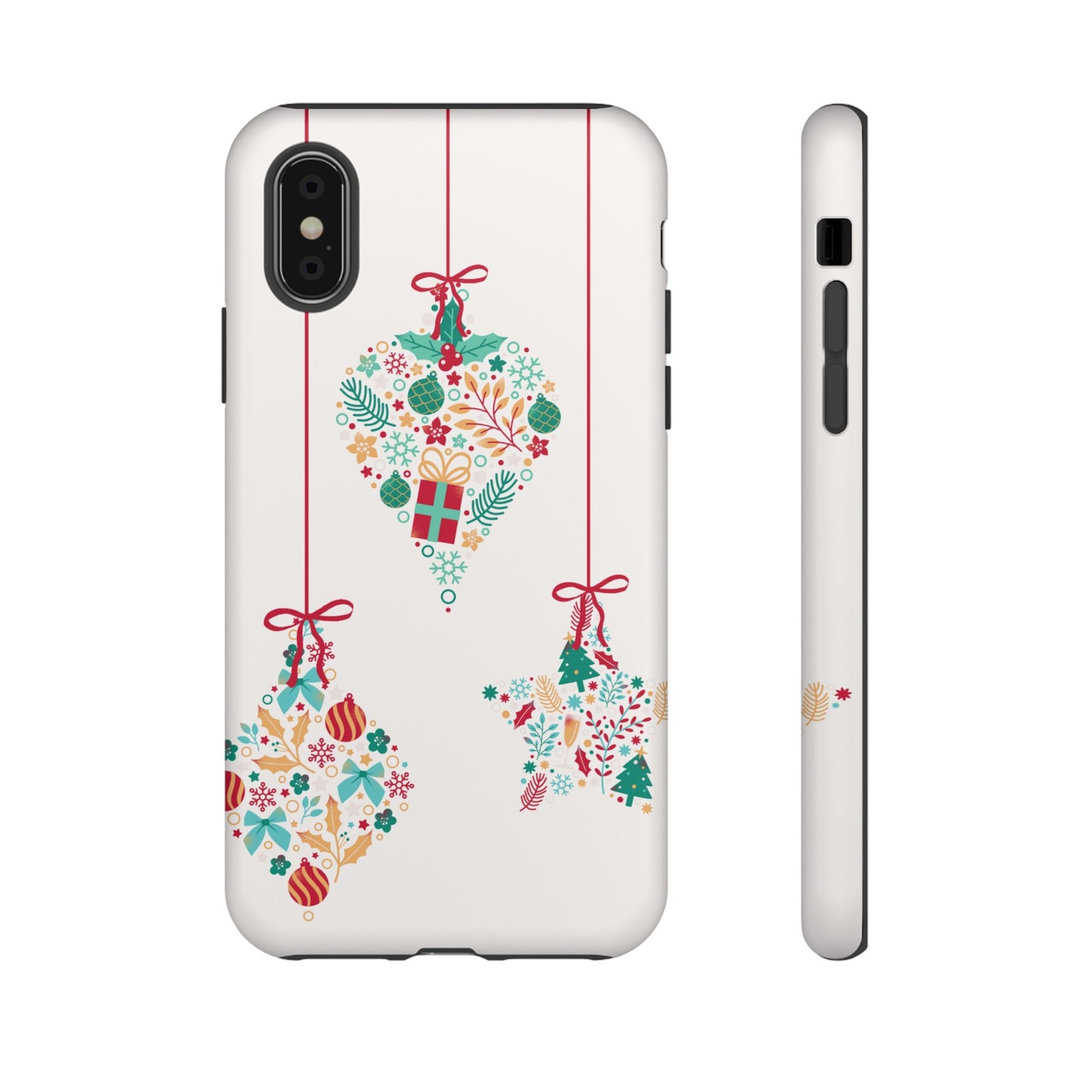 Christmas Ornaments Wallpaper Phone Case | iPhone 15 Plus/ Pro, 14, 13, 12| Google Pixel 7, Pro, 5| Samsung Galaxy S23 All Major Phone Models