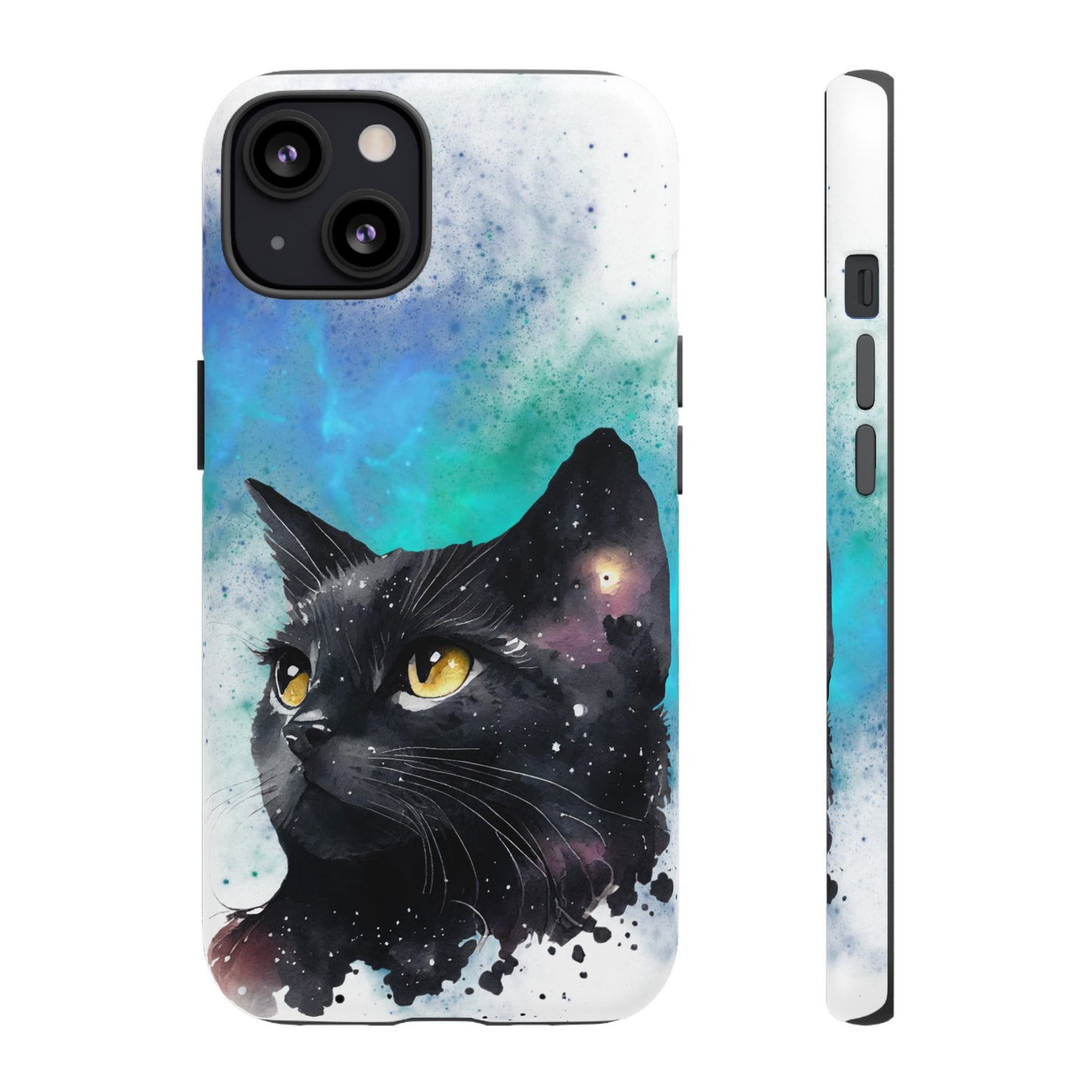 Cosmic Black Cat Phone Case | iPhone 15 Plus/ Pro, 14, 13, 12| Google Pixel 7, Pro, 5| Samsung Galaxy S23 All Major Phone Models