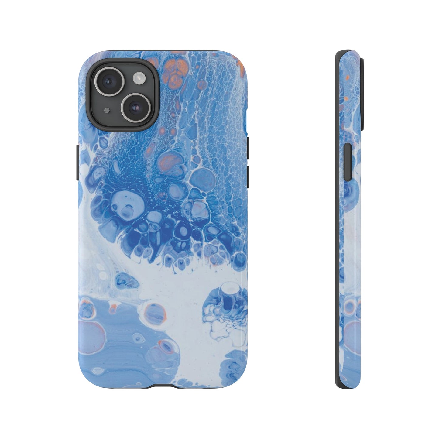 Blue and White Resin Inspired Phone Case |iPhone 15 Plus/ Pro, 14, 13, 12| Google Pixel 7, Pro, 5| Samsung Galaxy S23 All Major Phone Models