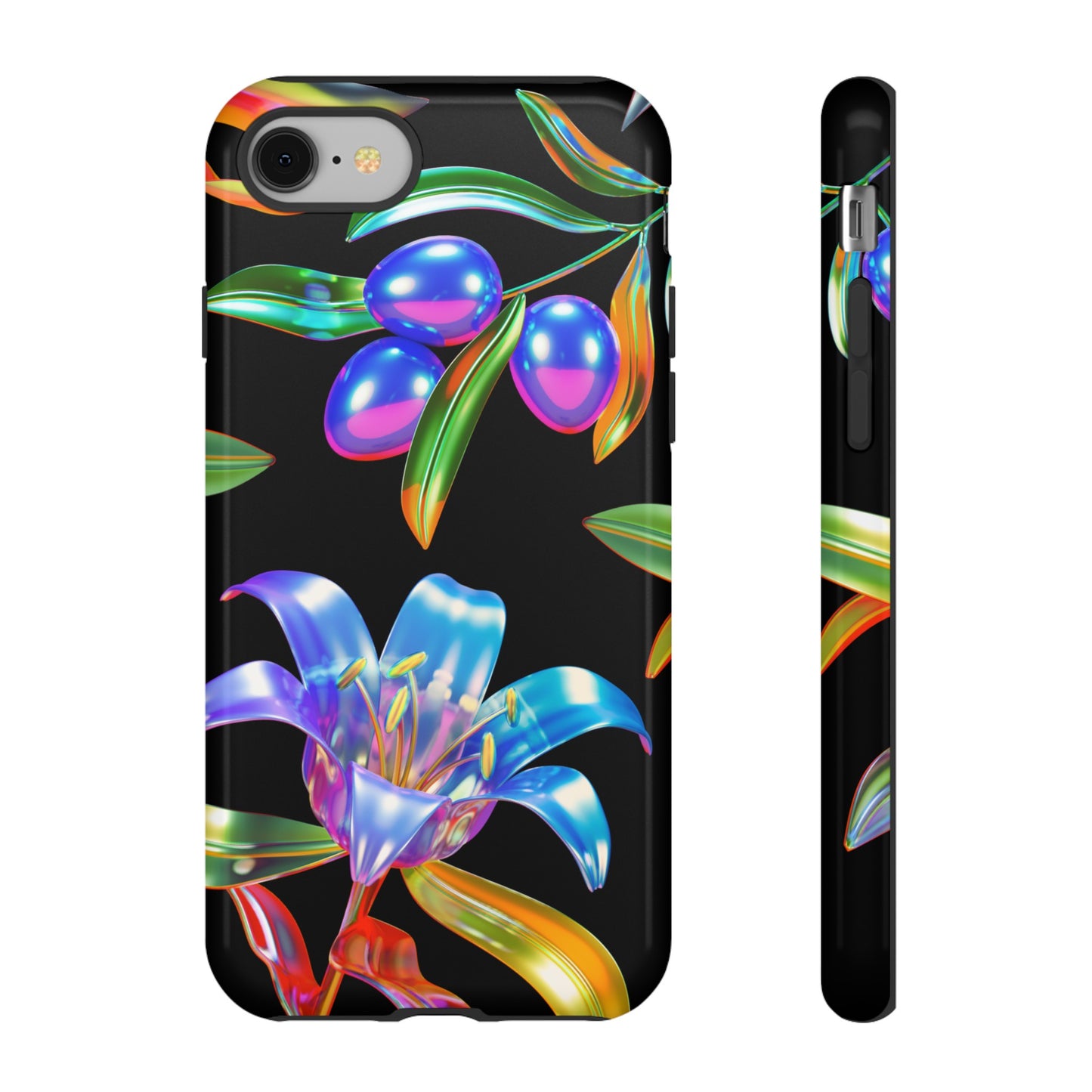 Metallic Flowers Phone Case | iPhone 15 Plus/ Pro, 14, 13, 12| Google Pixel 7, Pro, 5| Samsung Galaxy S23 All Major Phone Models