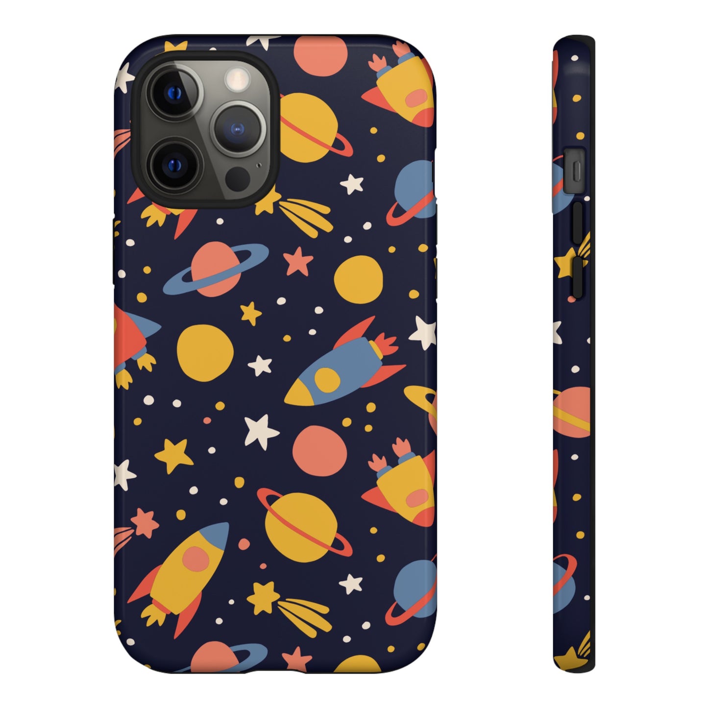 Cartoon Space Wallpaper Phone Case | iPhone 15 Plus/ Pro, 14, 13, 12| Google Pixel 7, Pro, 5| Samsung Galaxy S23 All Major Phone Models