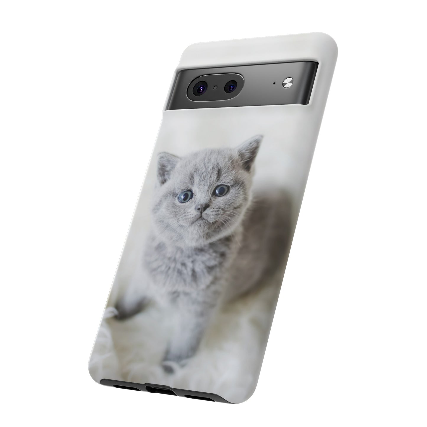 Grey Kitten Wallpaper Phone Case | iPhone 15 Plus/ Pro, 14, 13, 12| Google Pixel 7, Pro, 5| Samsung Galaxy S23 All Major Phone Models